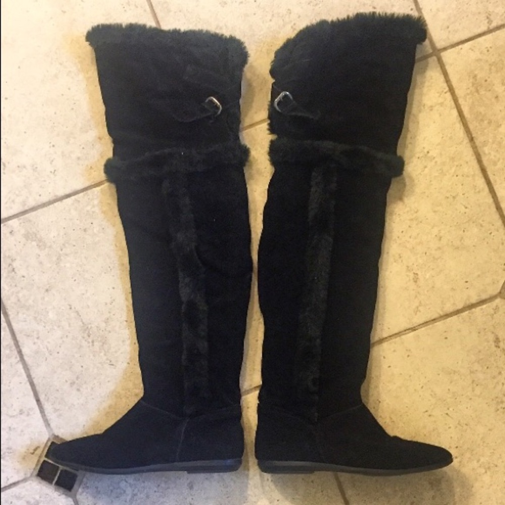 Genuine leather over-knee boots - women’s size 7